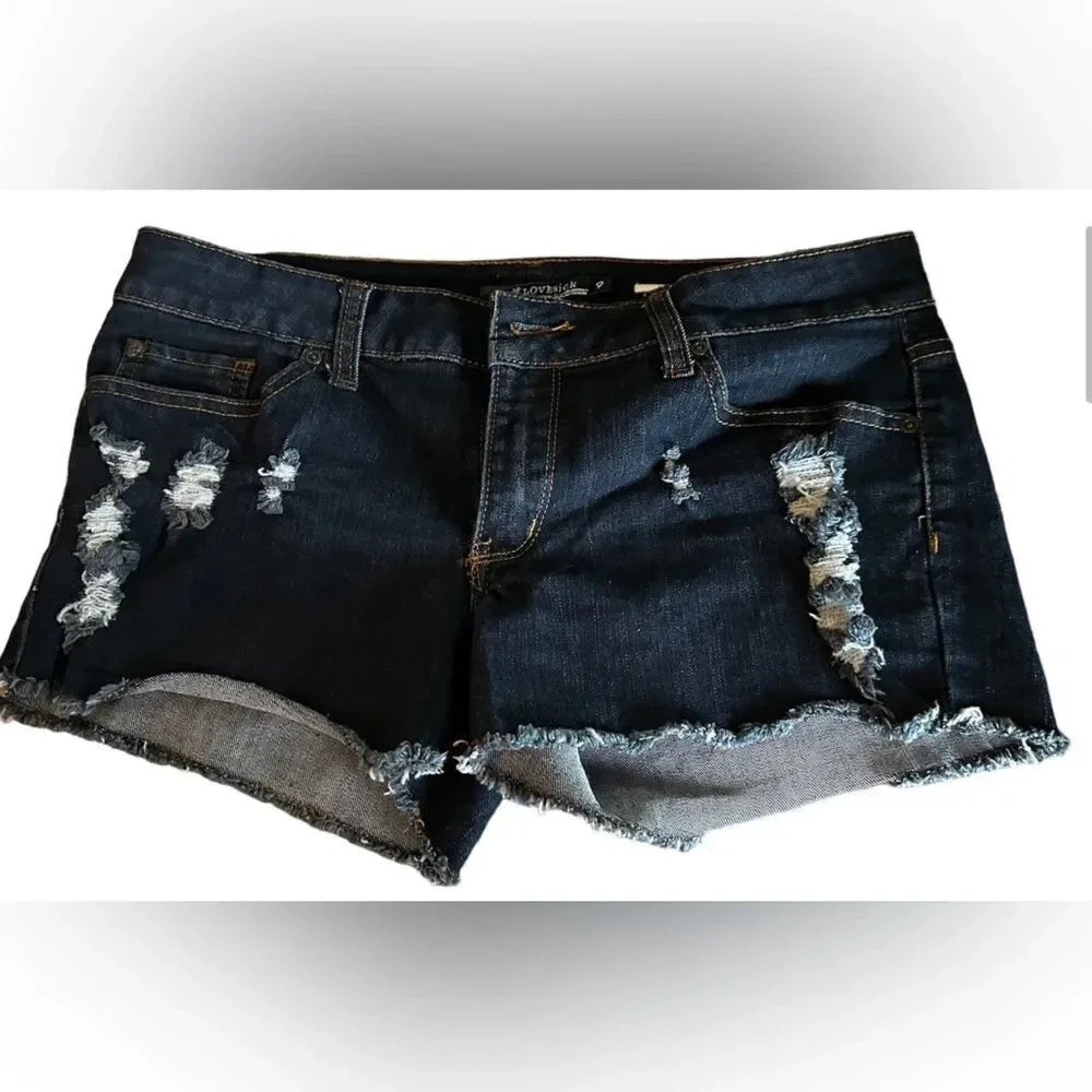 Lovesick blue jean shorts.  Size 9